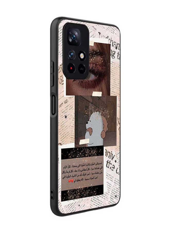 Okteq - TPU Protection and Hybrid Rigid Clear Back Cover Case Eye Cartoon Bear & Mix Collage for Xiaomi Poco M4 Pro 5G / Xiaomi Redmi Note 11T 5G / Xiaomi Redmi Note 11S 5G - Image 1