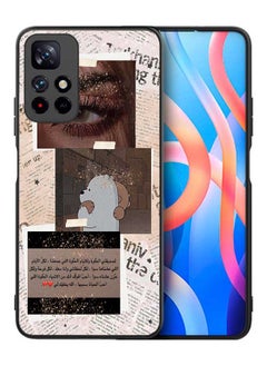 TPU Protection and Hybrid Rigid Clear Back Cover Case Eye Cartoon Bear & Mix Collage for Xiaomi Poco M4 Pro 5G / Xiaomi Redmi Note 11T 5G / Xiaomi Redmi Note 11S 5G