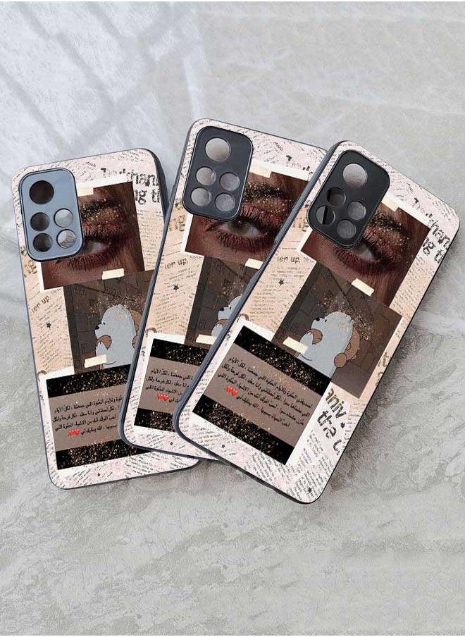 Okteq - TPU Protection and Hybrid Rigid Clear Back Cover Case Eye Cartoon Bear & Mix Collage for Xiaomi Poco M4 Pro 5G / Xiaomi Redmi Note 11T 5G / Xiaomi Redmi Note 11S 5G - Image 1