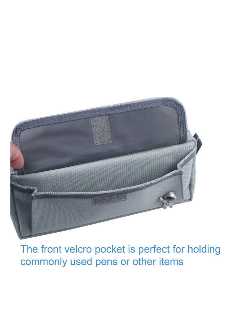 Excefore - Large Capacity Pencil Case, Pencil Pouch, Pen Bag, Aesthetic Organized Pen Case for School Office Stationery and Travel Cosmetics Storage (grey) - Image 1