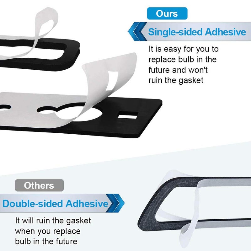 MbuyDIY Cab Marker Roof Lights Gasket Seal Compatible with 2003-2009 Hummer H2 Center Corner Set, Single-sided adhesive - Image 3