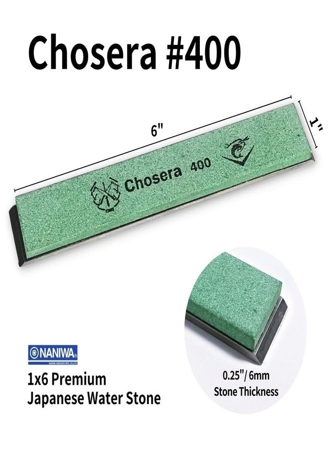 Naniwa Chosera Chosera 400 Edge Pro Stone, 1"x6" x 5mm with Aluminum Mounting - Image 3