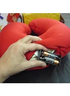 Styleys Styleys Vibrating Microbead Neck Massage Cushion | Home, Office, Travel Pillow (Red)  - Image 4
