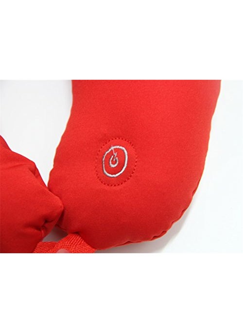 Styleys Styleys Vibrating Microbead Neck Massage Cushion | Home, Office, Travel Pillow (Red)  - Image 3