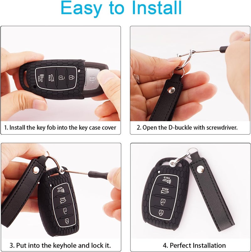 Koaudb Silicone Key Fob Cover for Hyundai - Image 5