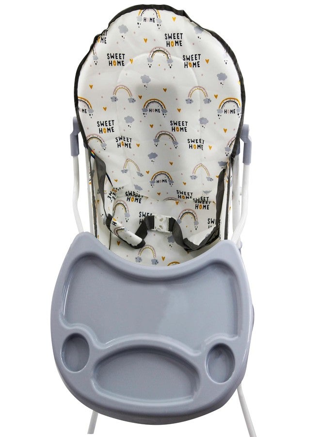 EVOLIFE Premium Adjustable Baby High Chair | Stylish | Easy-to-Clean | Feeding Chair for Infants & Toddlers | Baby Eating Chair | Secure Harness | Modern Dining Solution | Booster Seat (Grey) (Grey) - Image 4