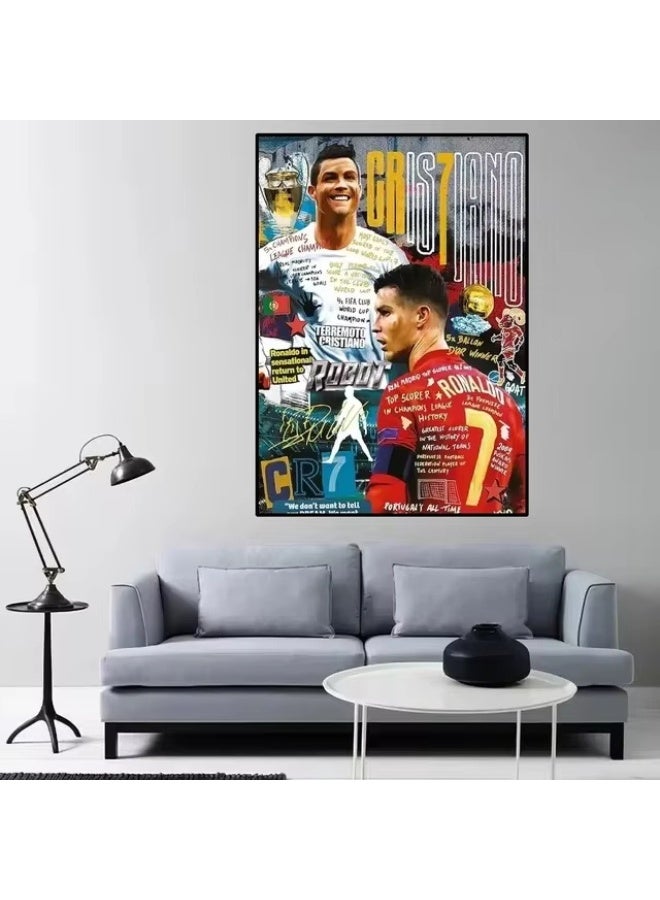 Nariele New football Star Frameless Home Decoration Wall Painting Poster
