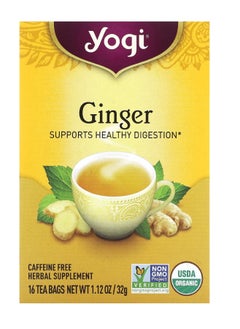 YOGI Ginger Supports Healthy Digestion 16 Tea Bags 