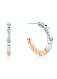CALVIN KLEIN Women's Gold Plated Half Hoop Earrings  - Image 1