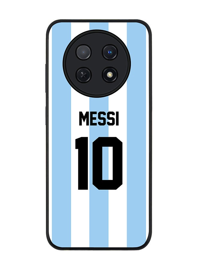 Stylizedd Rugged Black edge case for Huawei Nova Y91 4G  Huawei Enjoy 60X, Slim fit Soft Case Flexible Rubber Edges Anti Drop TPU Gel Thin Cover -  Football Team - Argentina, Player Name - Messi - Image 1