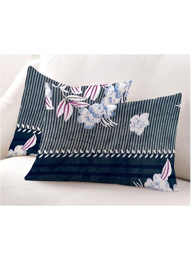 RD TREND 190 GSM Flannel Warm Bedsheets for Winter, Double Flat Size 90 x 100 Inches, 2 Pillow Covers 18 x 28 Inches (Aqua Flower, Double Flat)300 TC - Image 3