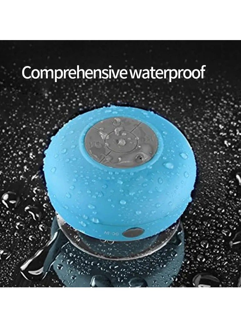 AROAQ Bluetooth Shower Speaker, Waterproof Wireless Stereo and DSP Technology Speaker with Suction Cup, Durable Handsfree Portable Mini Speakerphone for Showers, (Blue) - Image 3