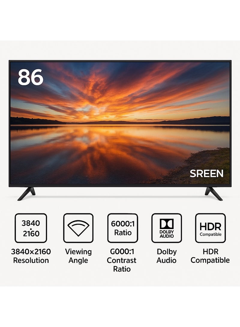سرين شاشة SREEN الذكية 86 بوصة QLED – دقة 4K UHD، نظام WebOS، وجهاز تحكم Magic Remote - Image 3