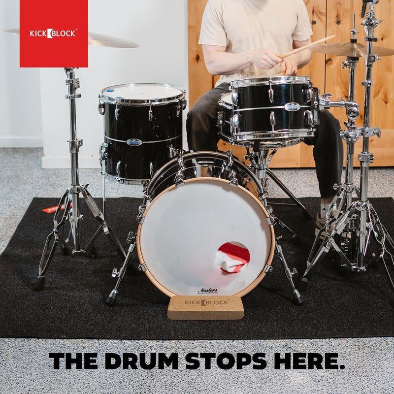KickBlock Bass Drum Anchor – World’s Best Drum Stopper for Creep and Slide Prevention – Ultra-Grip Technology – Lightweight and Portable Accessory – Natural Cork - Image 5
