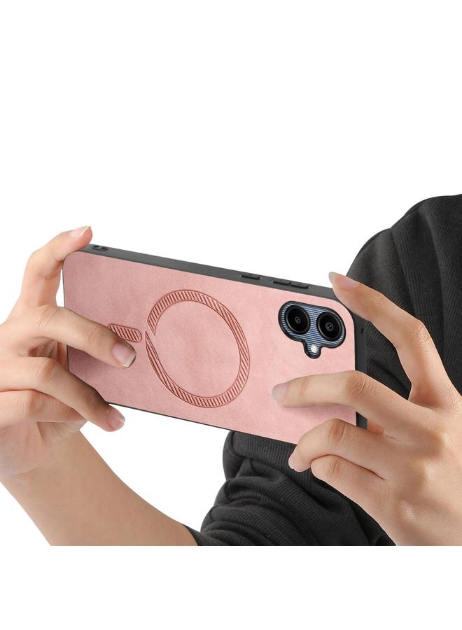 erorex Case For Samsung Galaxy A06 4G Solid Color Retro Magsafe PU Back Cover Phone Case - Image 3