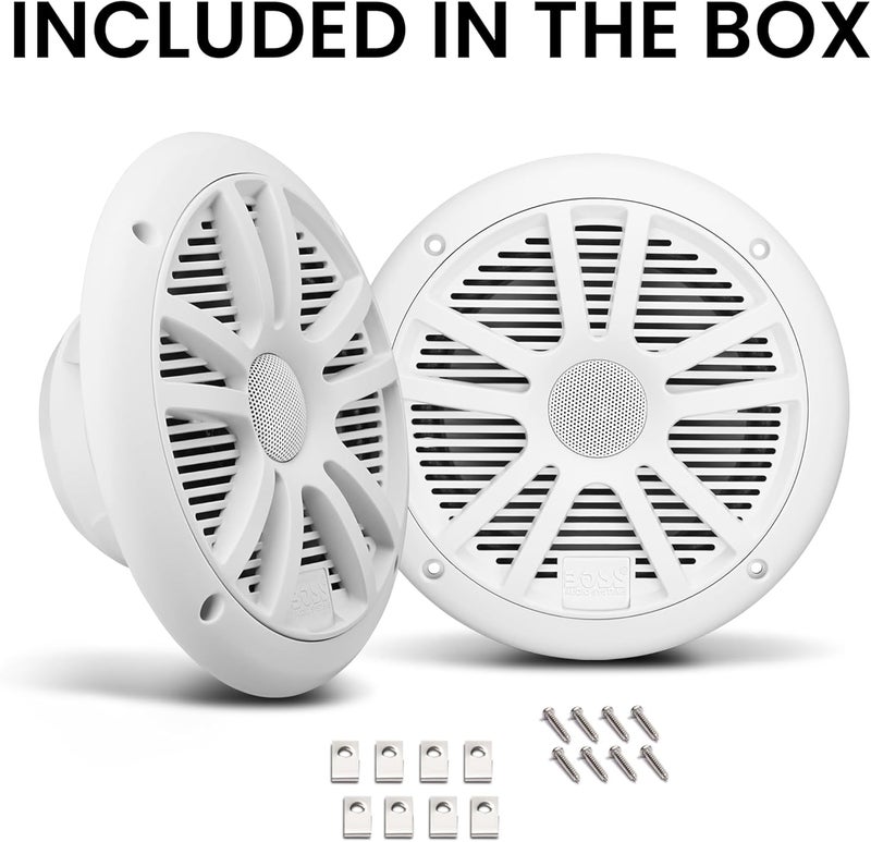 BOSS AUDIO SYSTEMS MR6W 180 Watt Per Pair, 6.5 Inch, Full Range, 2 Way Weatherproof Marine Speakers Sold in Pairs, White - Image 5