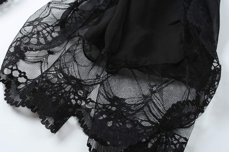 corciova Black Chiffon Extra Long Sheer Head Silk Scarf Lightweight Evening Pashmina Shawl and Wrap for Women - Image 3