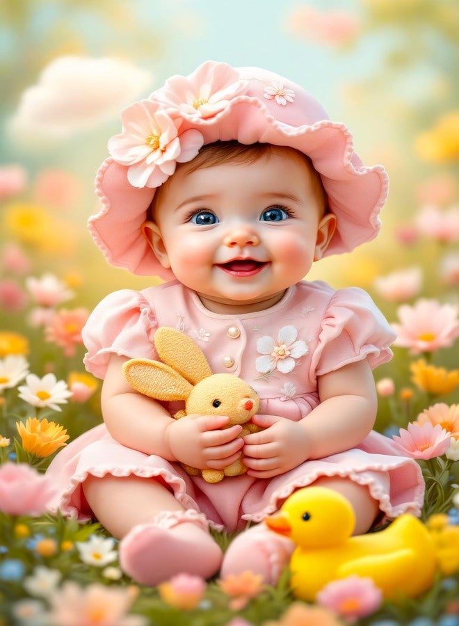 Roostaflag Baby Posters for Wall For Pregnant Ladies | Baby Poster Large Size | Laughing Baby Poster | New Born Baby Poster | Babies Sticker Posters for Bedroom, Living Room, Home, Hospital Decoration - Image 1