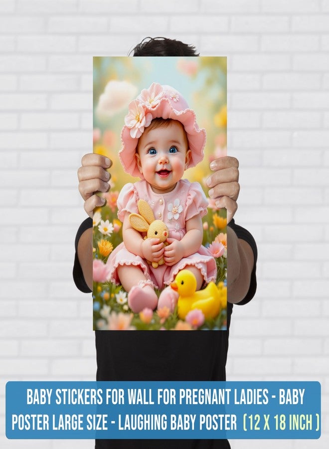 Roostaflag Baby Posters for Wall For Pregnant Ladies | Baby Poster Large Size | Laughing Baby Poster | New Born Baby Poster | Babies Sticker Posters for Bedroom, Living Room, Home, Hospital Decoration - Image 2