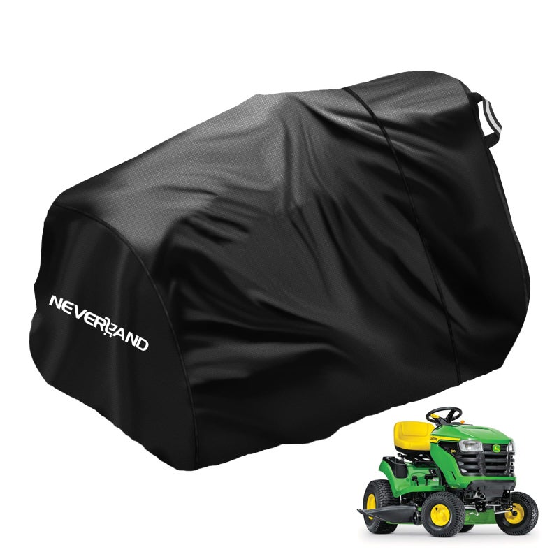 NEVERLAND Riding Lawn Mower Cover - Lawn Tractor Cover with Drawstring & Storage Bag, Fits Decks up to 54", 420D Polyester Oxford, Reflective Handles - Image 1