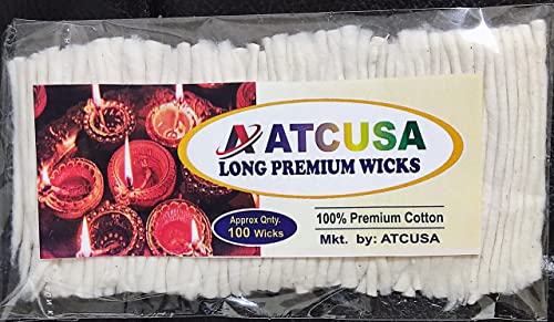 ATCUSA India Puja Cotton Wicks Religous Long Jyot Bati Akhand Oil Lamp Diya Diwali Lighting by ATCUSA - Image 5