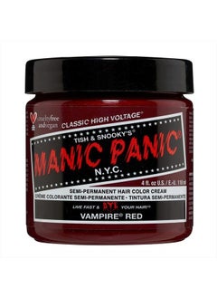 Vampire Red Hair Dye - Classic High Voltage - Semi Permanent Deep, Blood Red Hair Color - Vegan, PPD And Ammonia Free (4oz)