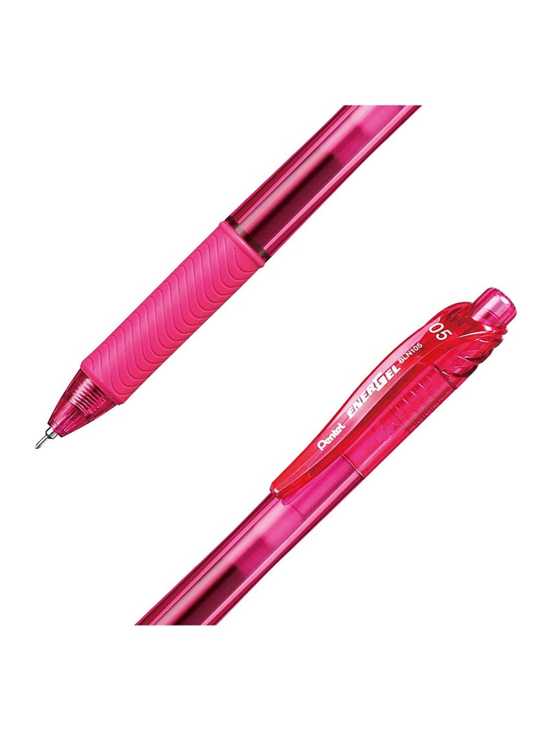Pentel 12-Piece Energel Gel Ink Pen 0.5mm Tip Pink Ink - Image 3