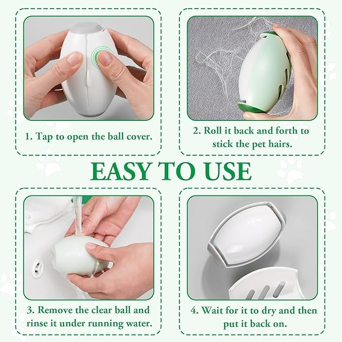 VASISTHA Reusable Lint Roller Ball Mini Travel Size Lint Roller for Clothes On The Go Lint Roller Ball Small Portable Lint Ball Remover for Clothes and Pet Hair Extra Sticky Washable Gel - Image 5