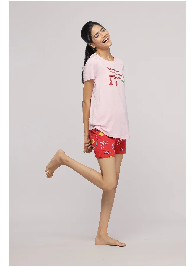 NeceSera Music In My Heart Shorts Set