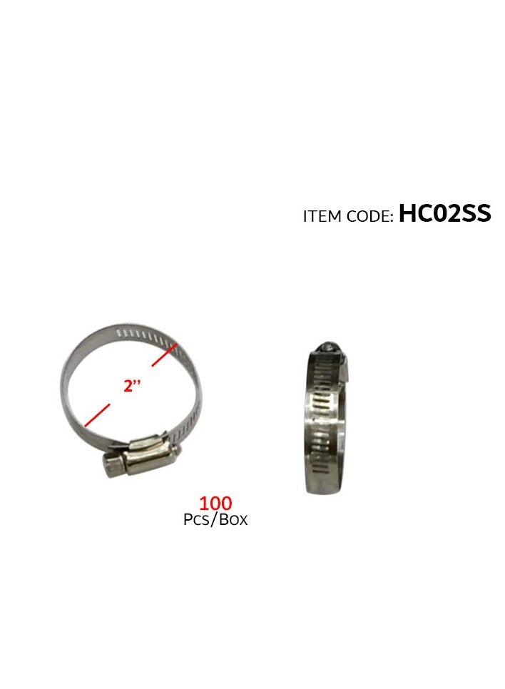 Hose Clamp 201 Stainless Steel Adjustable Hose Clamps 2"