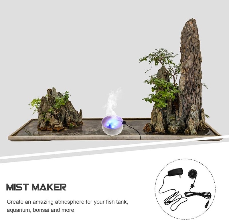 مرش الضباب الصخري مع ضوء LED لترطيب ديكور حوض أسماك الأكواريوم - Image 4
