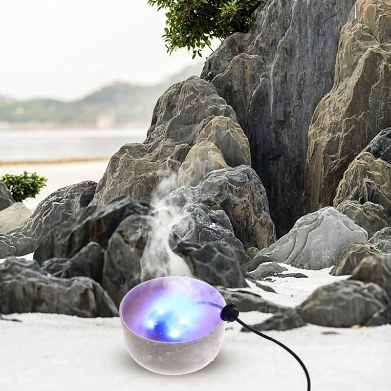 مرش الضباب الصخري مع ضوء LED لترطيب ديكور حوض أسماك الأكواريوم - Image 5