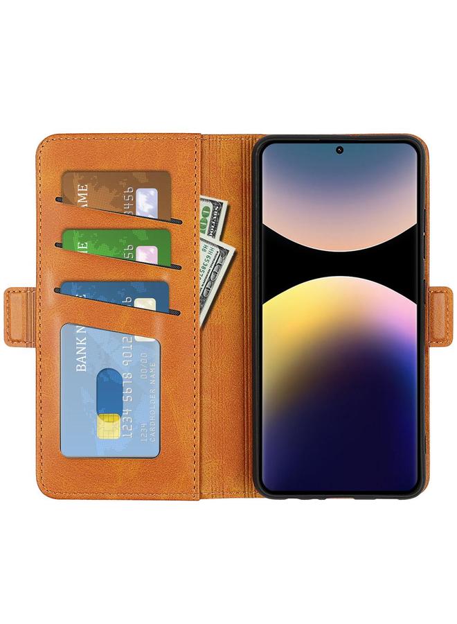 اس-توب جراب لهاتف Redmi Note 14 Pro 4G بمشبك مغناطيسي مزدوج الجوانب، جراب جلدي أفقي قابل للطي - Image 4