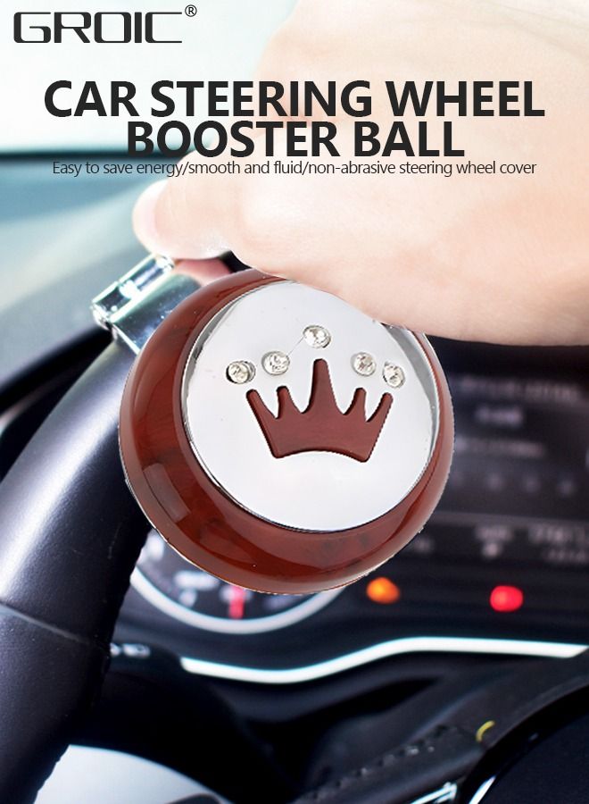 GROIC Car Steering Wheel Knob Spinners, Universal Vehicle Steering Wheel Ball Knob Vehicle, Steering Wheel Spinners Ball Suicide Knob for Car, Trucks, Tractors,  Boat - Image 2