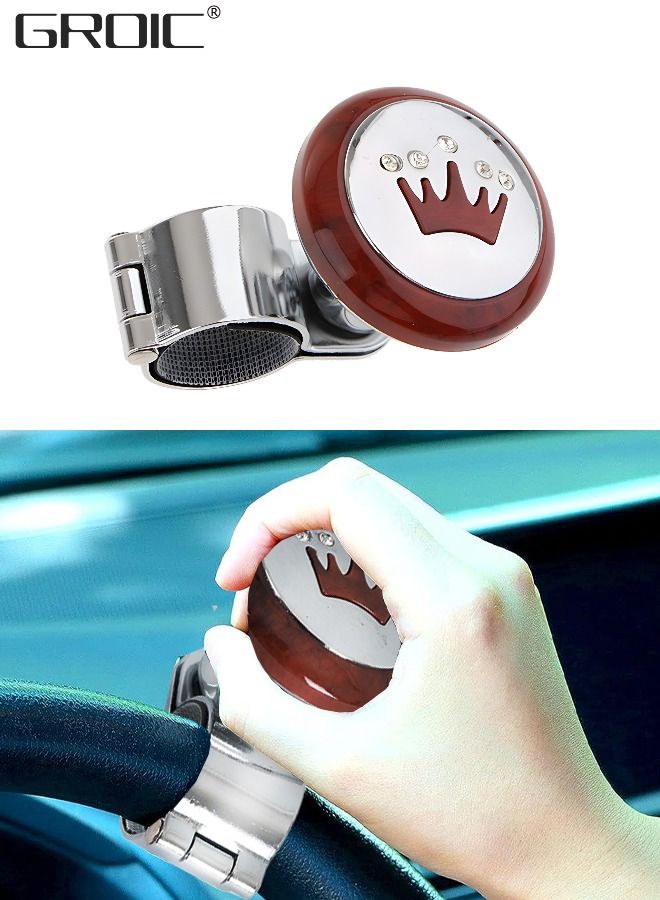 GROIC Car Steering Wheel Knob Spinners, Universal Vehicle Steering Wheel Ball Knob Vehicle, Steering Wheel Spinners Ball Suicide Knob for Car, Trucks, Tractors,  Boat - Image 1