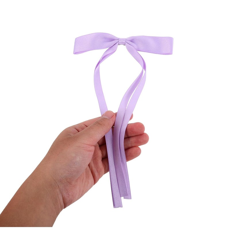 8pcs Ribbon Bow Hair Clips with Long Tassels, Duckbill Barrettes for Women Teens, Christmas Festival Hair Accessories - Image 4
