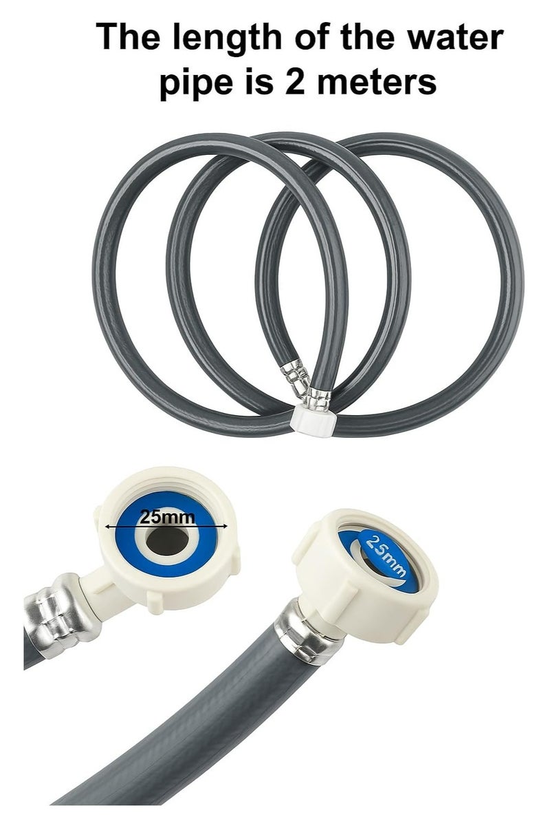 ETAVA Washing Machine Inlet Hose Pipe 3 Meter | Heavy Duty Leak-Proof Flexible Water Supply Pipe for Dishwasher & Washing Machine | Universal Inlet Hose with CP Reducer & Teflon Tape – Premium Quality - Image 2