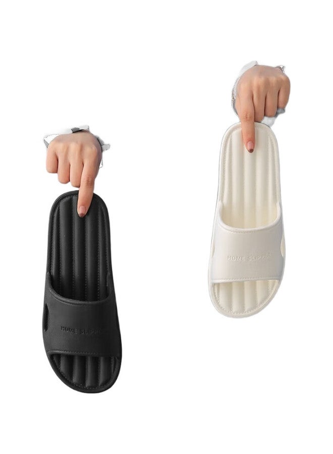 YUZHAOLIN شبشب داخلي خارجي للجنسين للرجال والنساء، شبشب حمام مضاد للانزلاق للمنزل للأزواج، وردي، مقاس 36/37 - Image 1