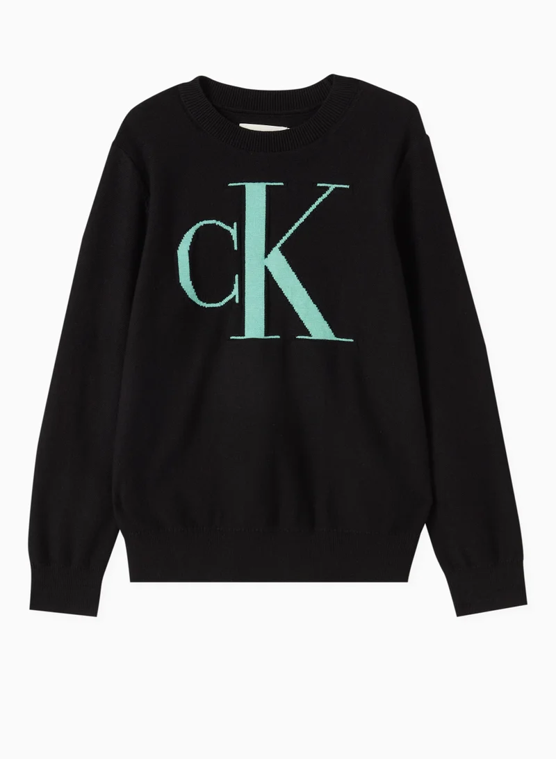 Calvin Klein Jeans Kids Monogram Crew Neck Sweatshirts