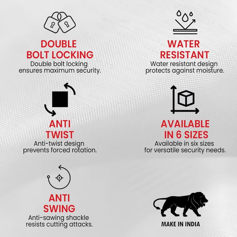 Link قفل برونزي جديد بقطر 40 مم مع حلقة مقواة و 3 مفاتيح برونزية | قفل ثقيل للاستخدام المنزلي والمكتبي والأمتعة | مقاوم للصدأ، ضمان 15 سنة | استخدام آمن داخليًا وخارجيًا - Image 5