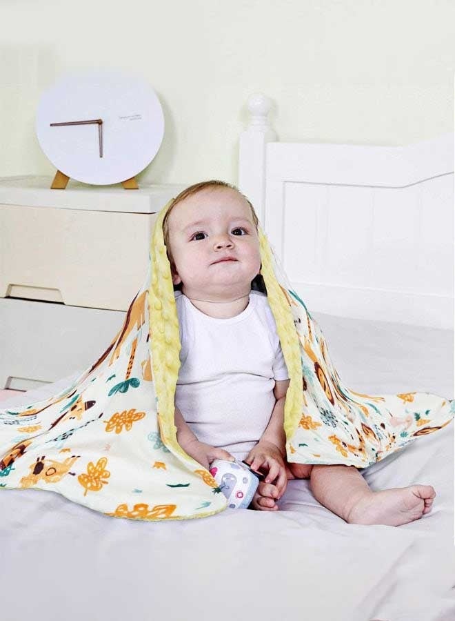 RAWAID Ultra-Soft Baby Blanket  Double-Layer Plush, Breathable & Lightweight, Perfect for Newborns and Toddlers, Stroller & Crib Blanket, 100×75 cm - Image 4