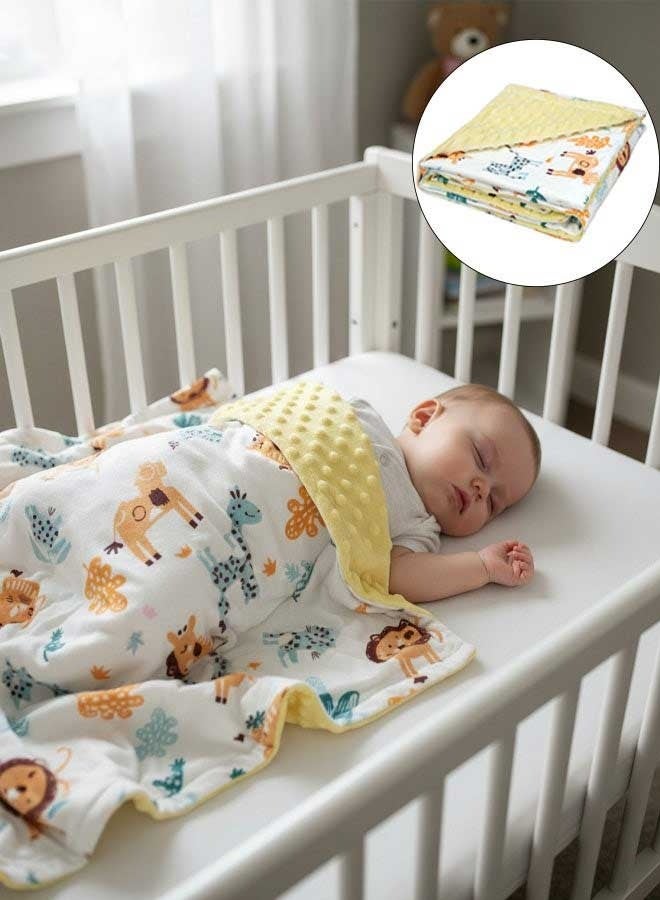 RAWAID Ultra-Soft Baby Blanket  Double-Layer Plush, Breathable & Lightweight, Perfect for Newborns and Toddlers, Stroller & Crib Blanket, 100×75 cm - Image 1