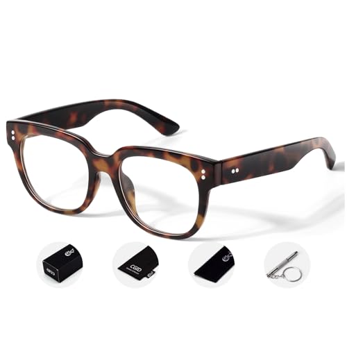 CGID Oversized Clear Lens Fake Glasses Women Men,100% UV400 Protection,Thick Big Square Frame Fashion Eyeglasses - Image 1
