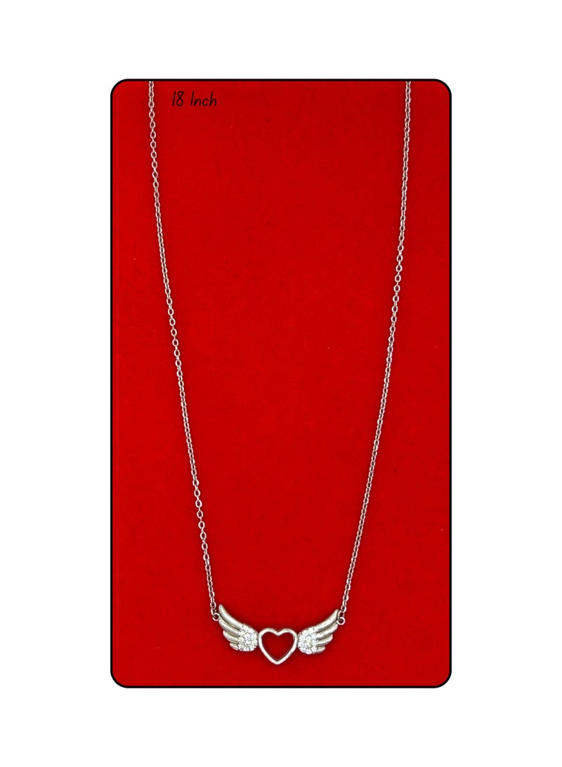 Armaaj Silver wings heart necklace - Image 1
