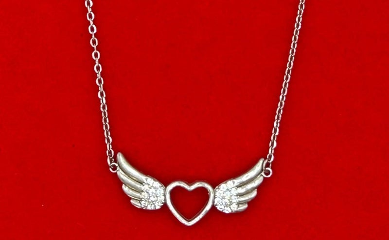 Armaaj Silver wings heart necklace - Image 2