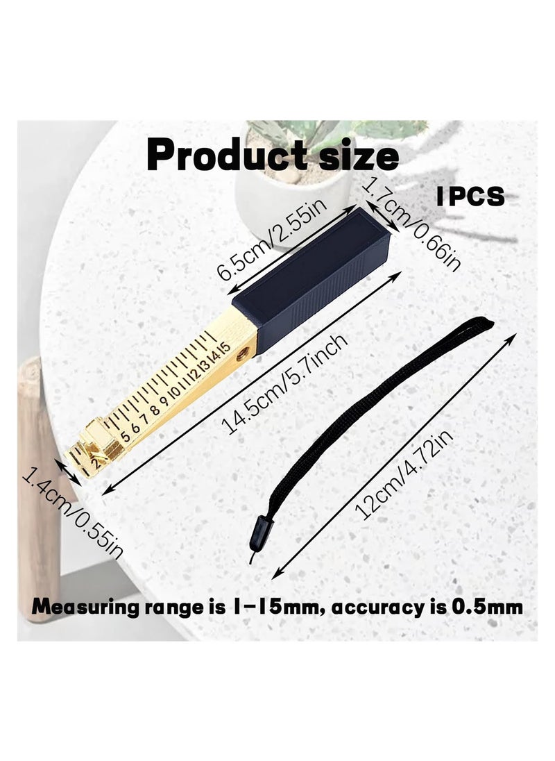 SYOSI - Door Gap Measuring Tool, 1-15mm Fire Door Gap Gauge Checker Tool, Metal Door Undercut Measure Tool, Suitable for House Engineering Inspection Flatness Measuring Tool Ruler - Image 1