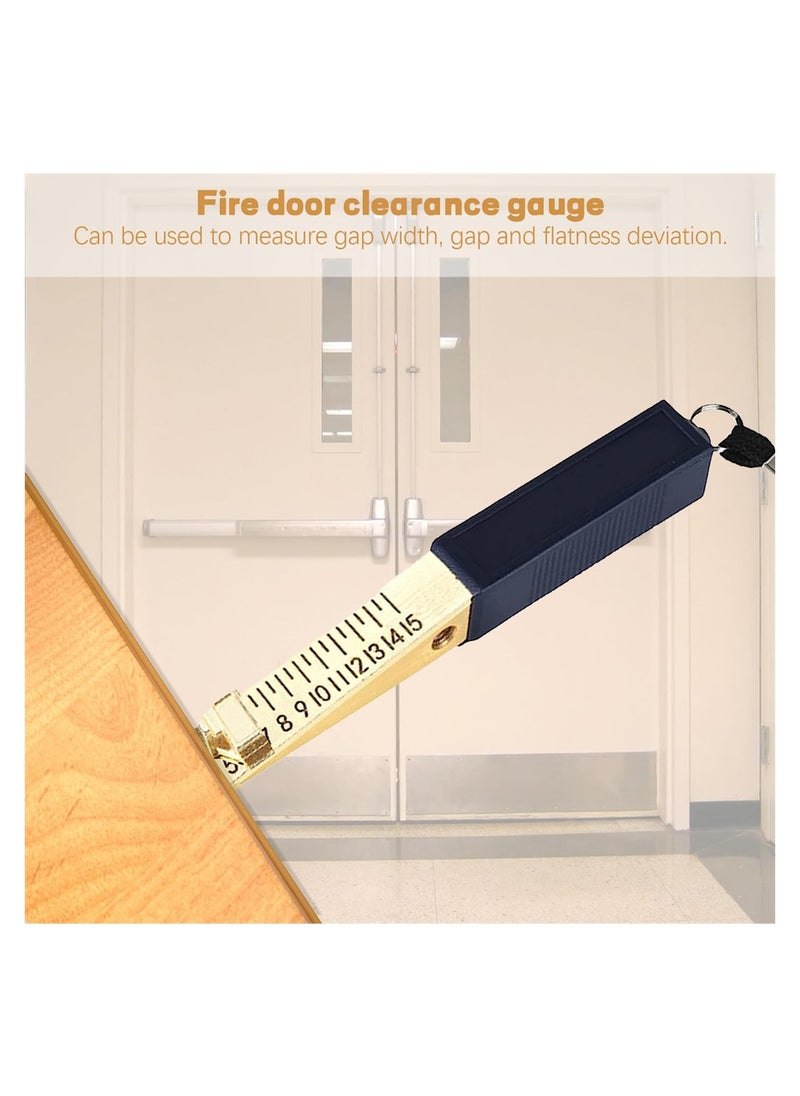 SYOSI - Door Gap Measuring Tool, 1-15mm Fire Door Gap Gauge Checker Tool, Metal Door Undercut Measure Tool, Suitable for House Engineering Inspection Flatness Measuring Tool Ruler - Image 1