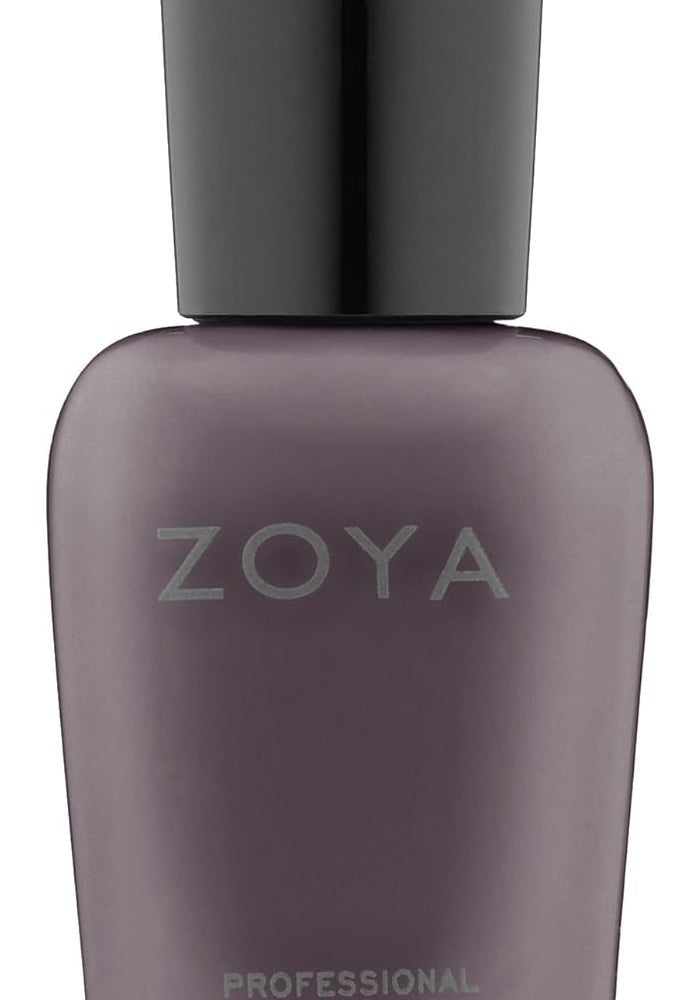 ZOYA Nail Polish in Petra - Dark Smoky Grey with Purple Undertones, 0.5 fl. oz. - Image 1
