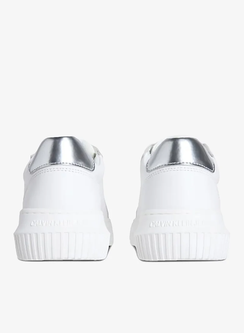Calvin Klein Jeans White Leather Chunky Cupsole Trainers for Women | Best Price UAE