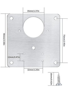YIM-VIBEHAUS 4Pcs Stainless Steel Hinge Repair Plate Cabinet Door Hinge Repair Installation Fixed Plate Hinge Repair Plate Hinge Installation Plate  - Image 5